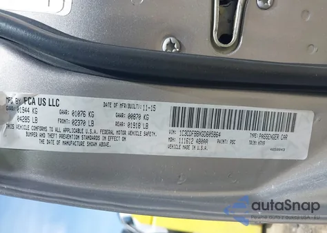 2016 Dodge Dart Sxt from USA, damaged, VIN 1C3CDFBBXGD605864